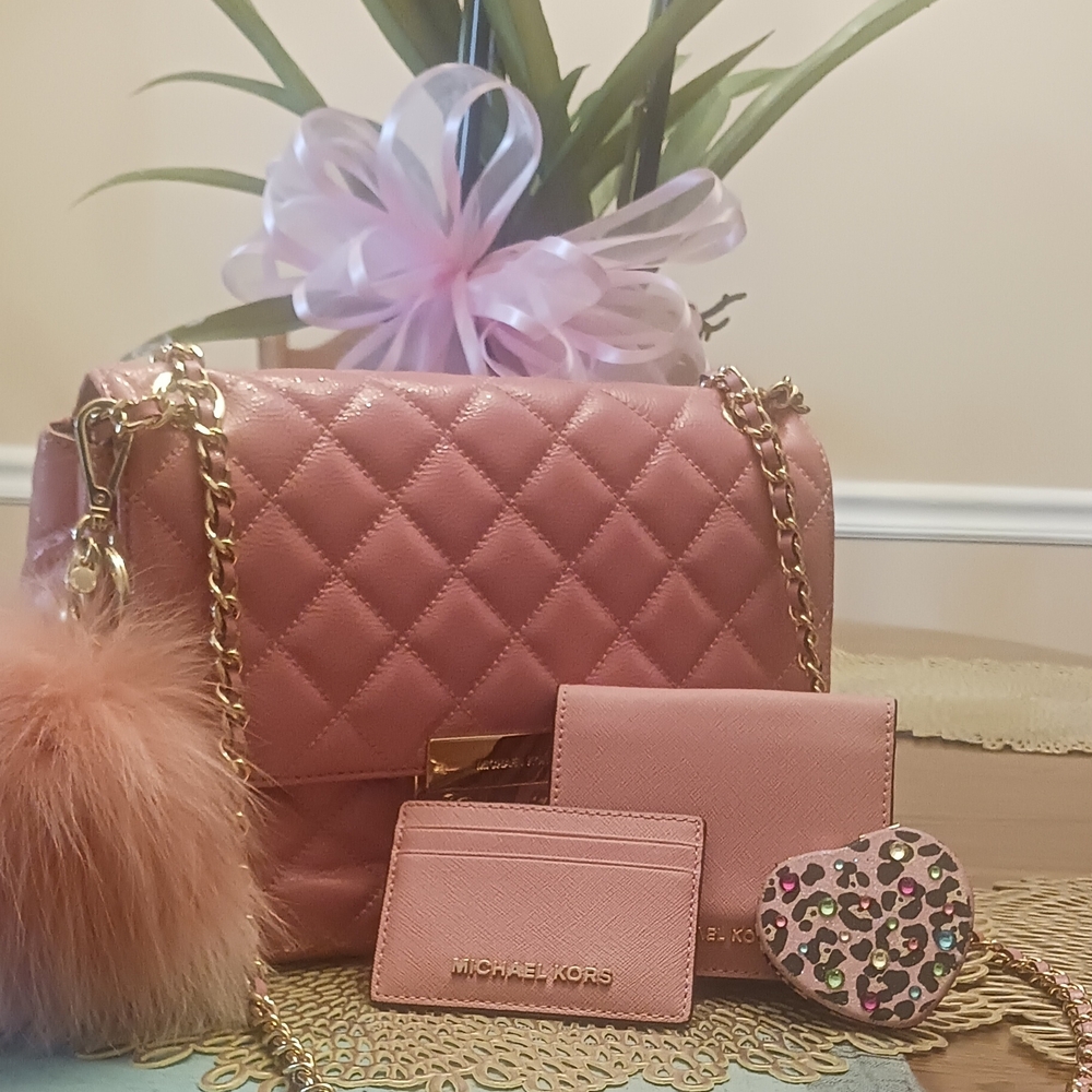 Michael Kors Pink Quilted Shoulder Bag